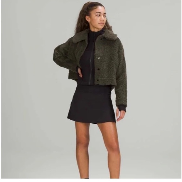 Lululemon NWOT black fleece textured button teddy jacket - Picture 11 of 15